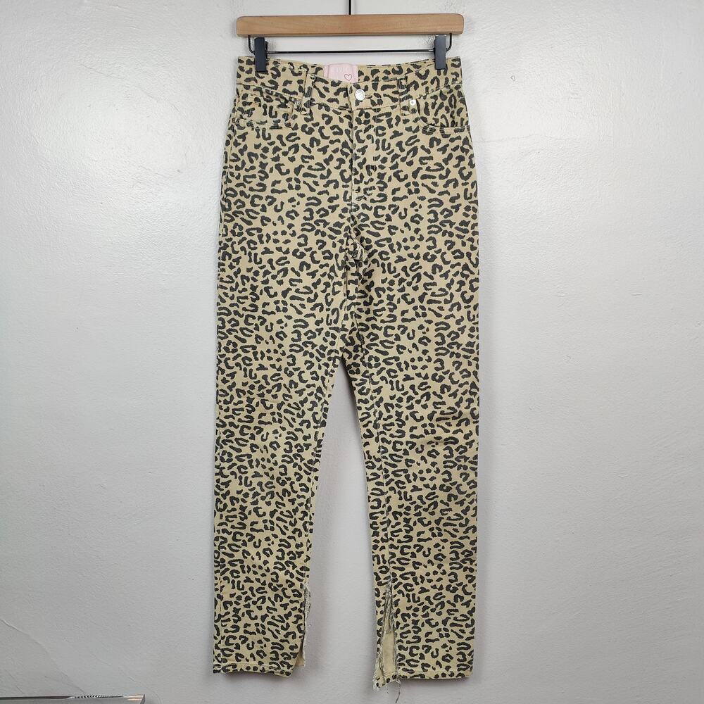 Revice Uptown On The Spot Leopard‎ Animal Print Jeans Womens 26 Leopard Print